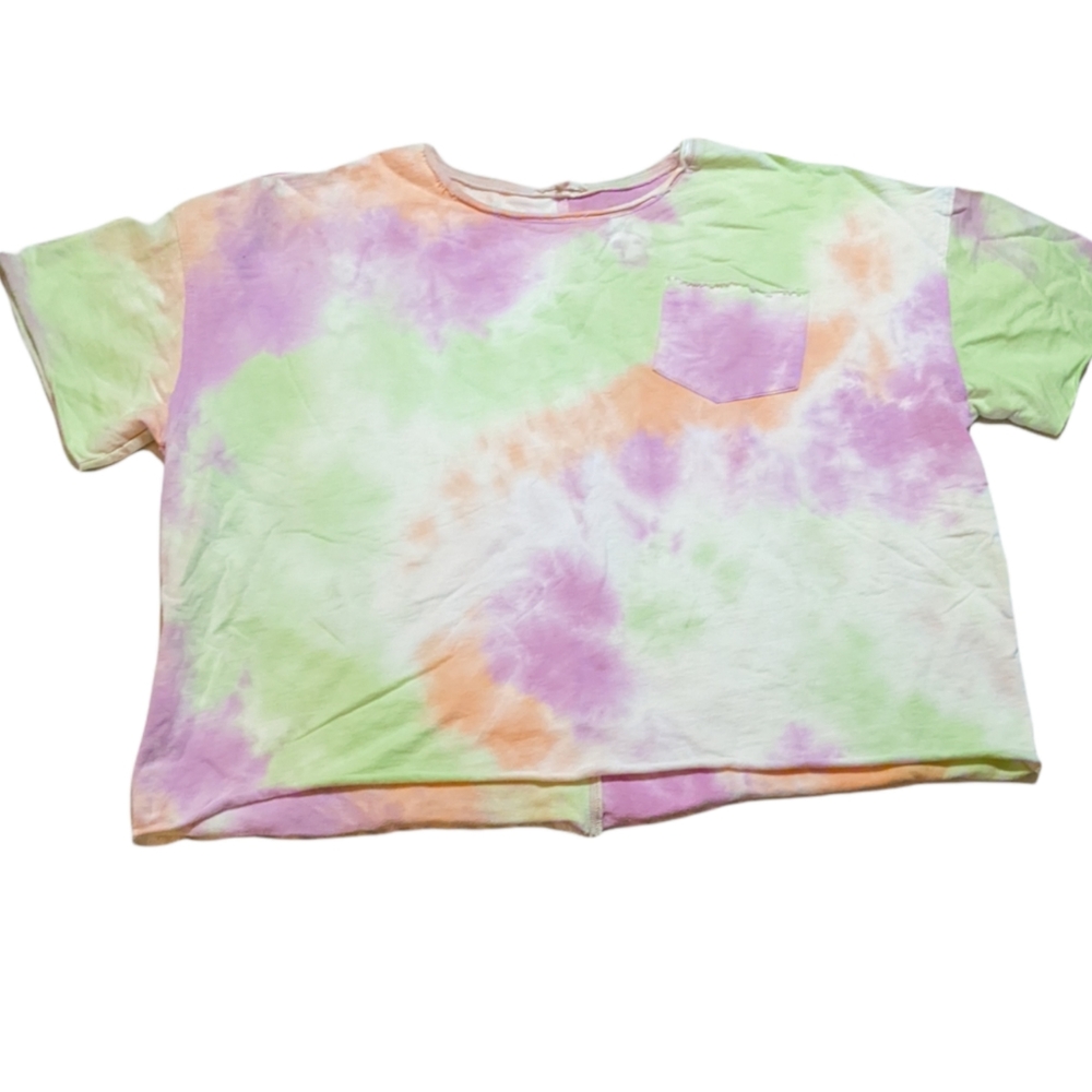 Tie dye baggy crop top